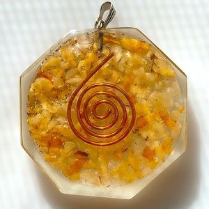 Orgone Octagon Shaped Pendant